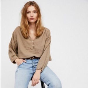 Free People Doublecloth Solid Top